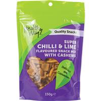 Healthy Way Super Chilli and Lime Soy Crisps With Cashews 150g - GimmeNow