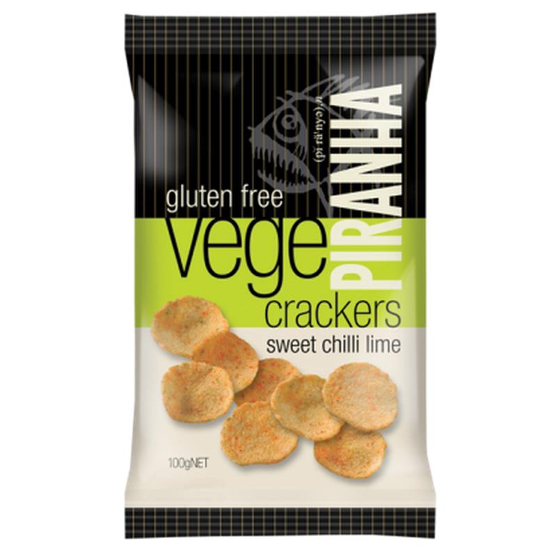Piranha Vege Crackers Sweet Chilli Lime 100g