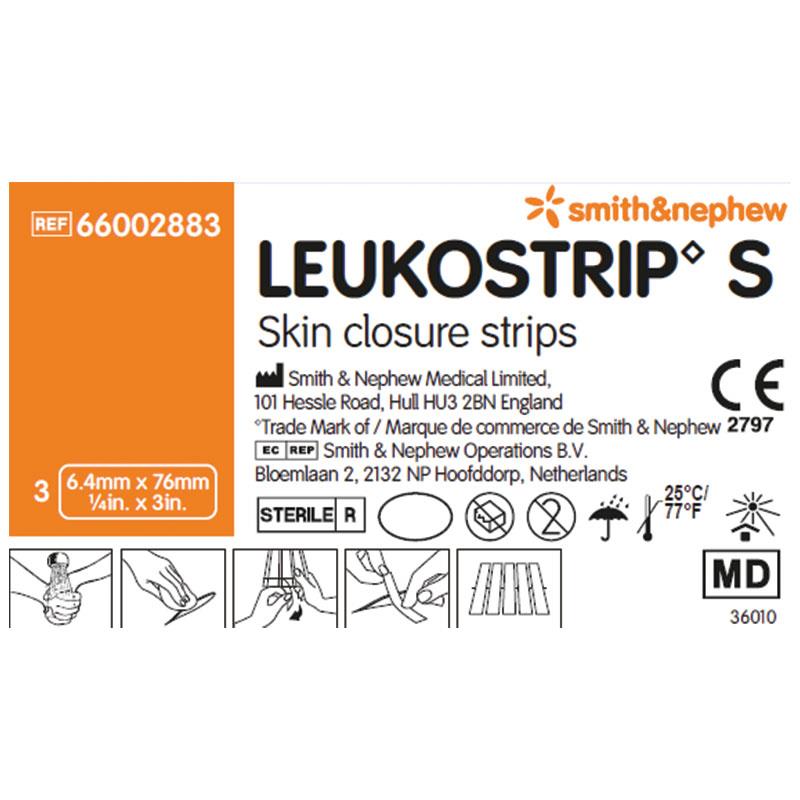 Leukostrip Tan 6.4mm x 76mm Single Dressing