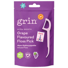 Grin Ultra Smooth Grape Flavoured Floss Picks 80 Pack