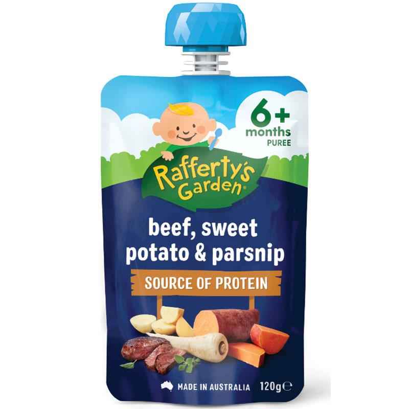 Raffertys Garden 6+ Months Beef Sweet Potato & Parsnip 120g