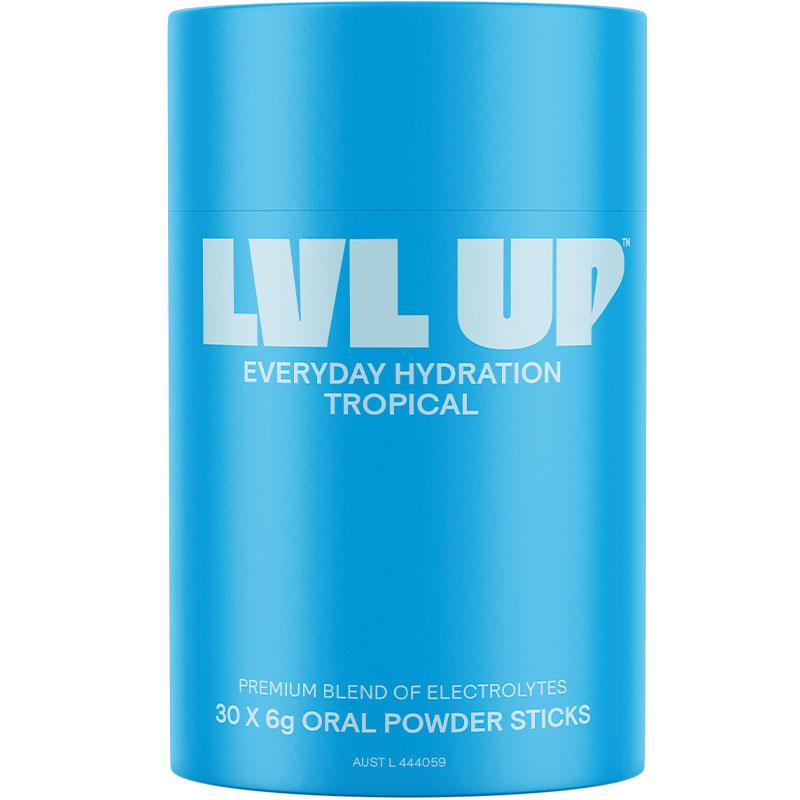 Lvl Up Everyday Hydration Sticks Tropical 30 Pack