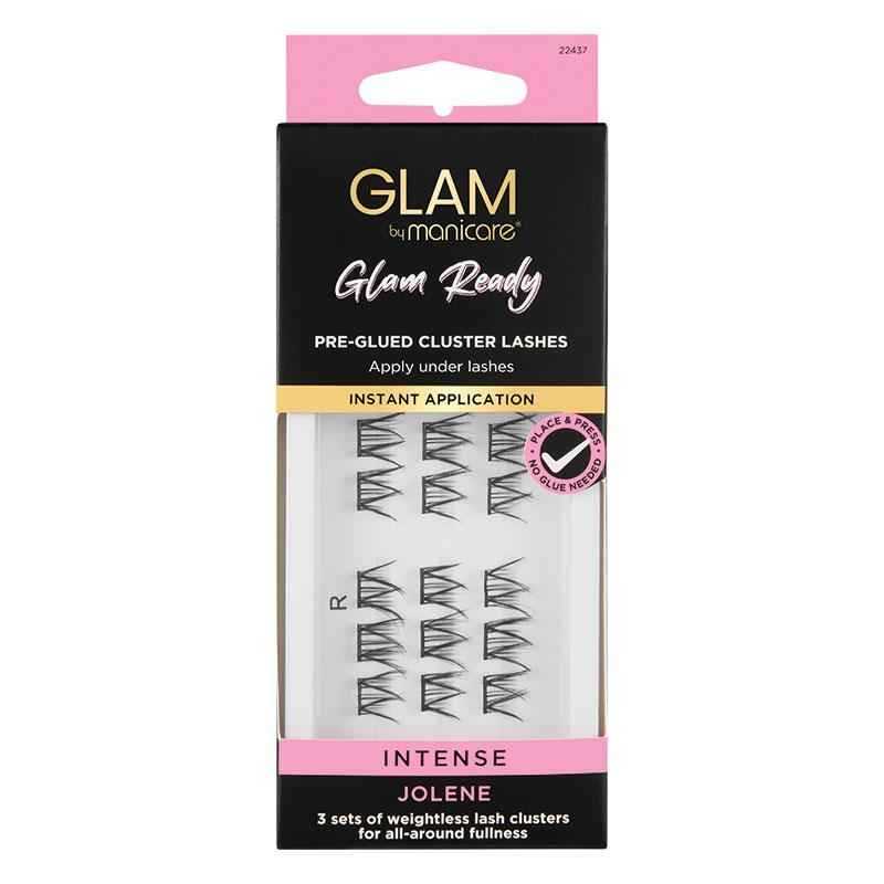 Glam By Manicare Glam Ready Pre-Glued Jolene Cluster Lashes Intense