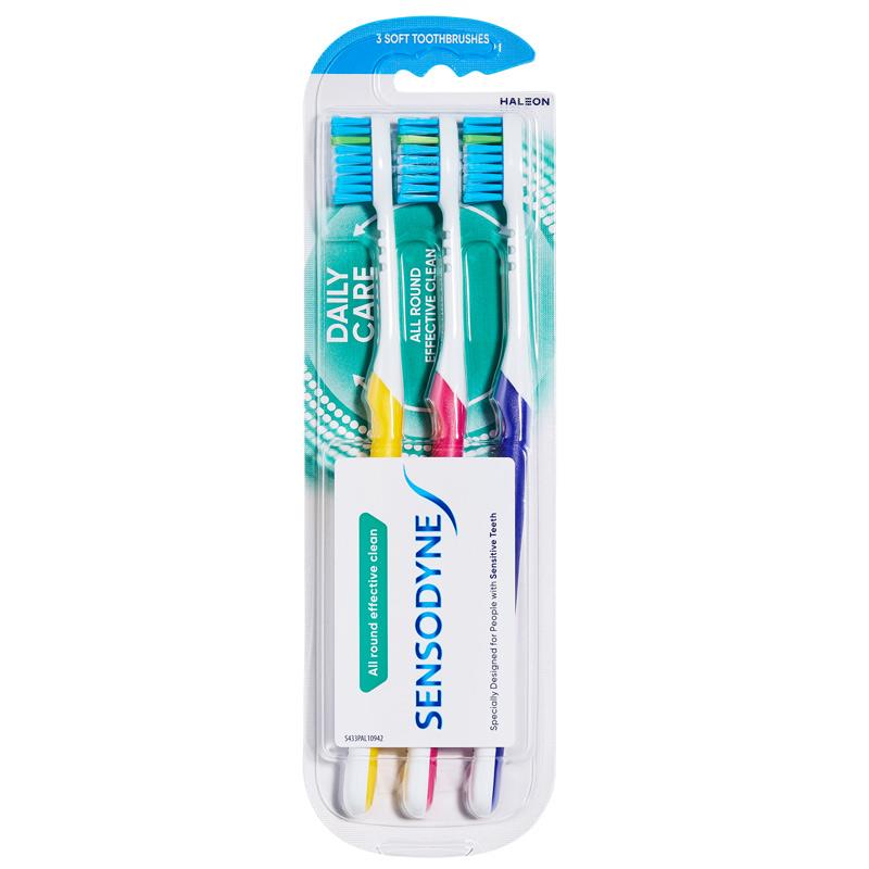 Sensodyne Sensitive Teeth Daily Care Soft Toothbrush 3 pack