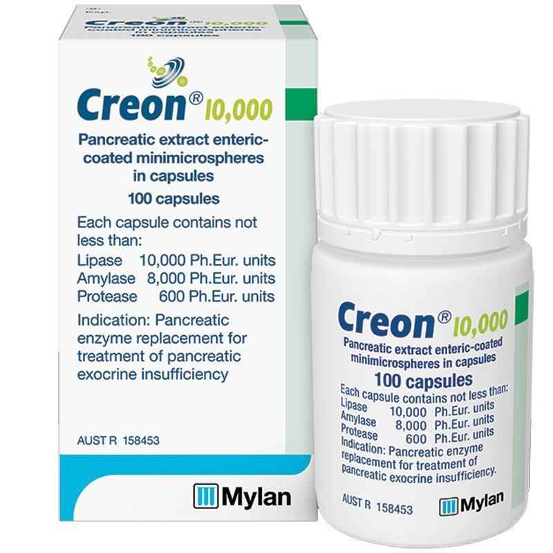 Creon 10,000 Pancreatic Enzyme Capsules 100