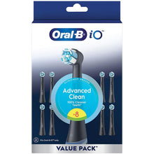 Oral B Power Toothbrush iO Advanced Clean Refills Black 8 Pack