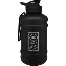 INC. Water Bottle 2.2 Litre Flip Top Matte Black