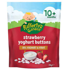 Raffertys Garden 10+ Months Strawberry Yoghurt Buttons Baby 28g