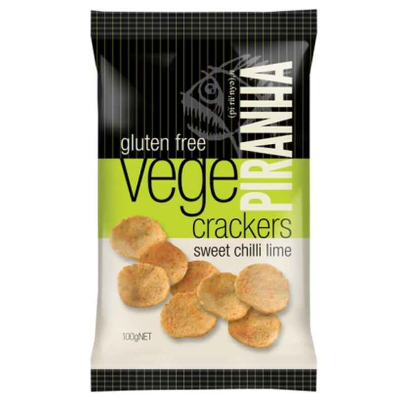 Piranha Vege Crackers Sweet Chilli Lime 100g
