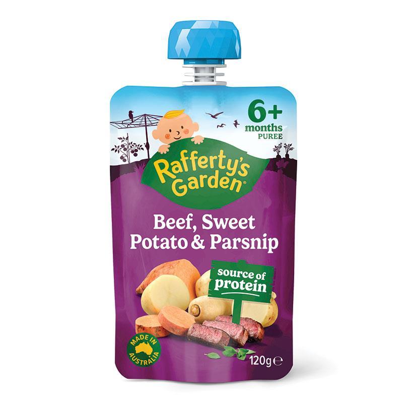 Raffertys Garden 6+ Months Beef Sweet Potato & Parsnip 120g