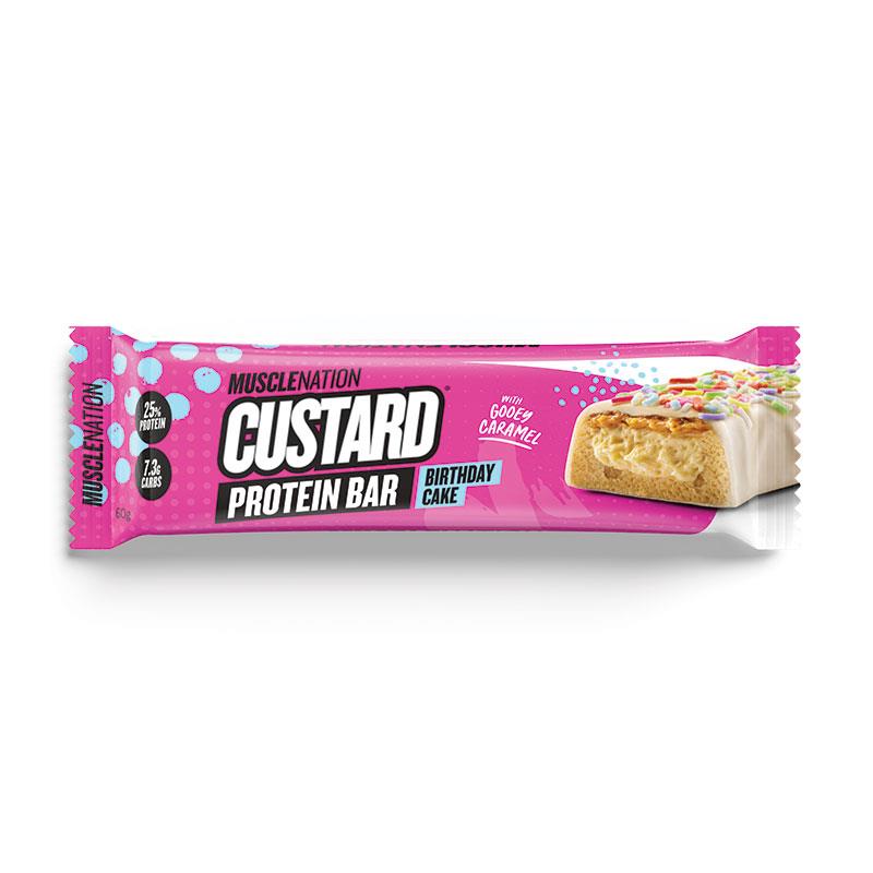 Muscle Nation Custard Protein Bar Birthday Cake 60g