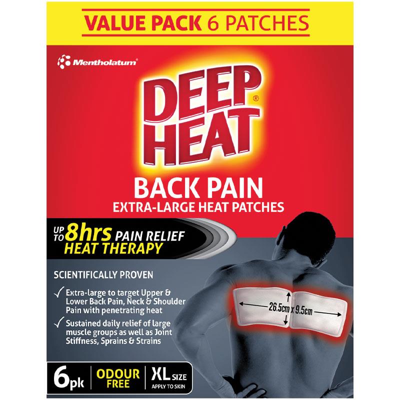 Deep Heat Extra Large Heat Back Patches 6 Pack Exclusive