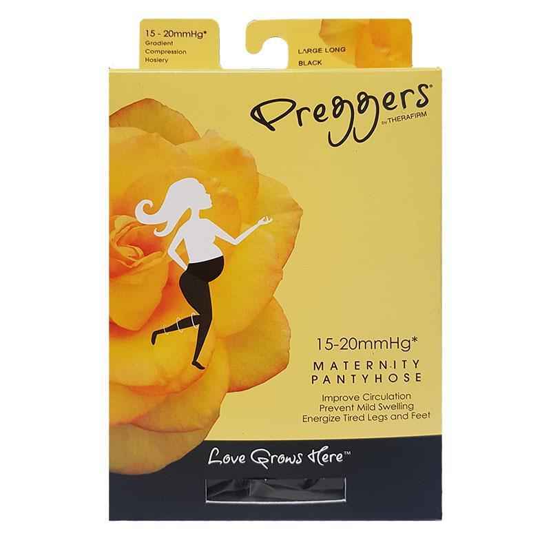 Preggers Maternity Pantyhose Black Large 15-20mmHg
