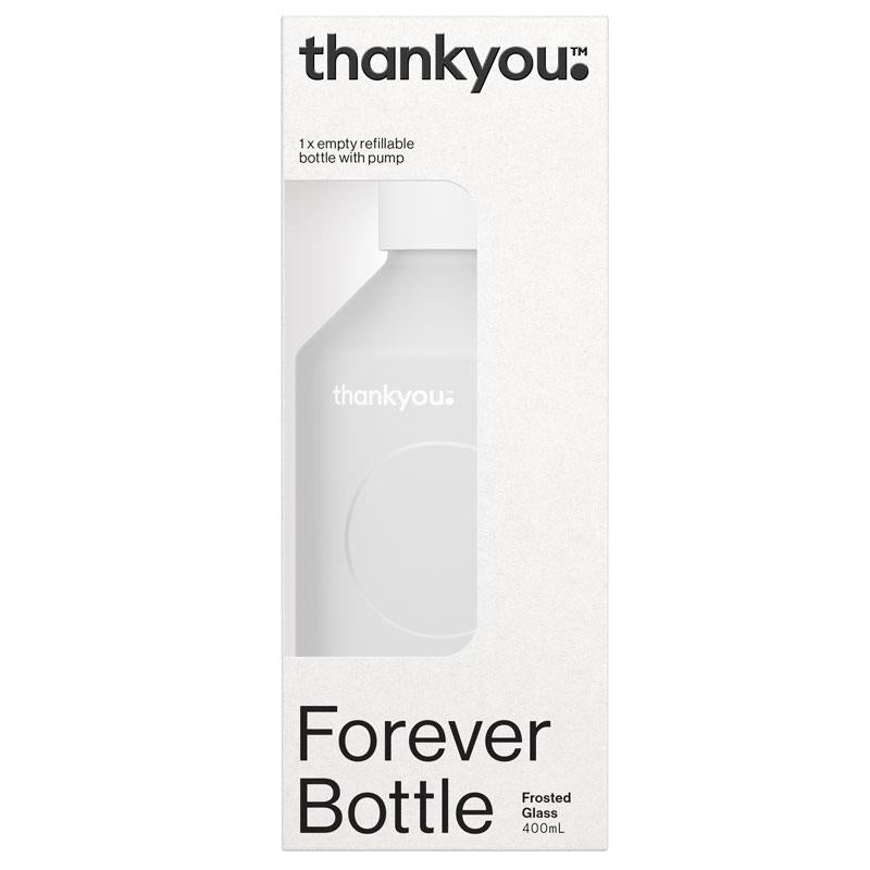 Thankyou Forever Bottle Frosted Glass 400ml