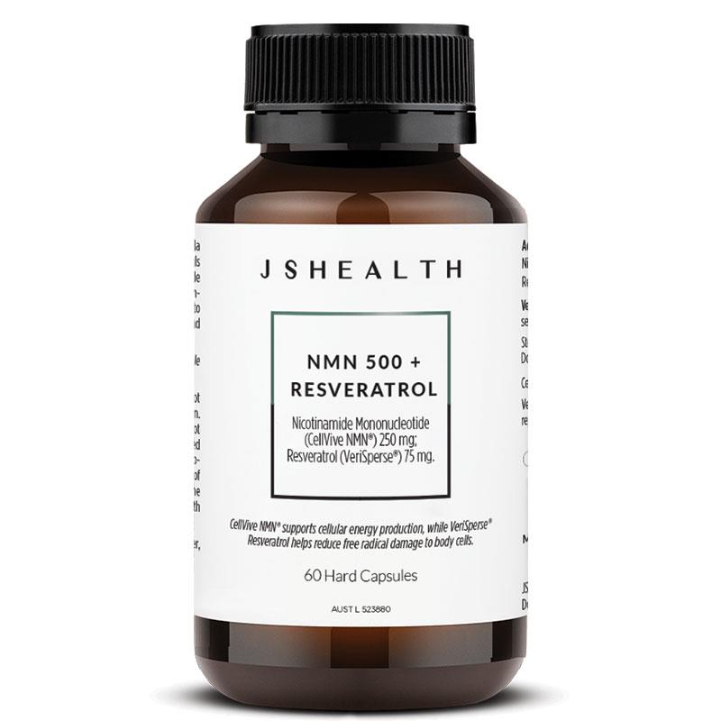 JSHealth NMN 500 + Resveratrol 60 Capsules
