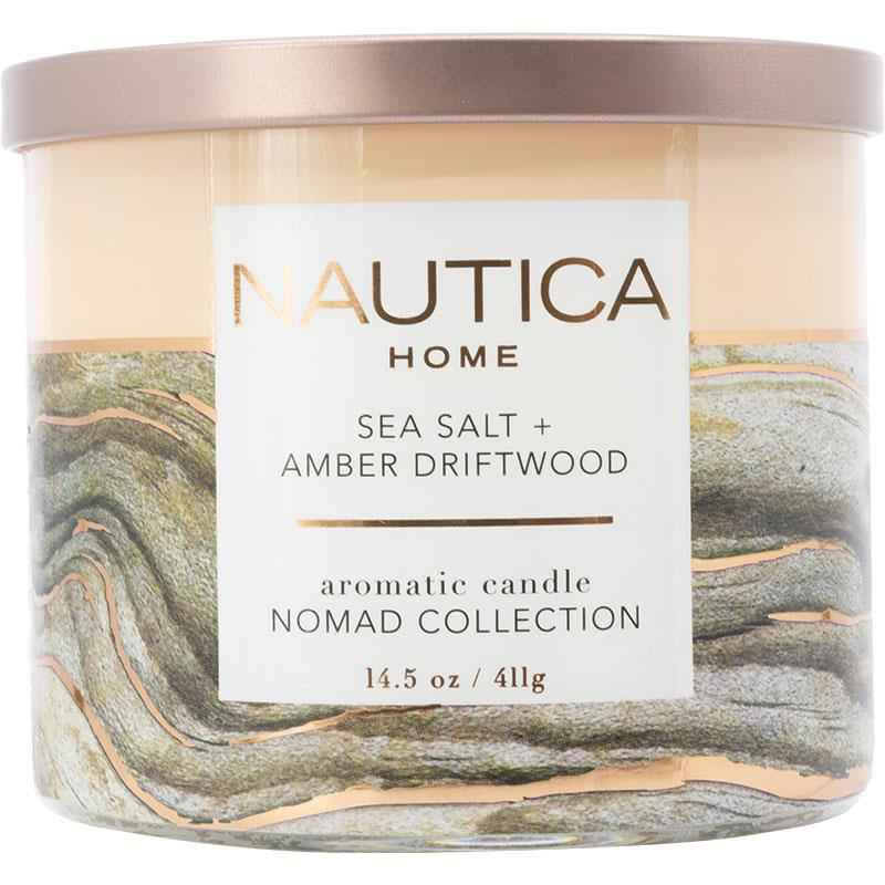 Nautica Home Sea Salt & Amber Driftwood Candle 411g