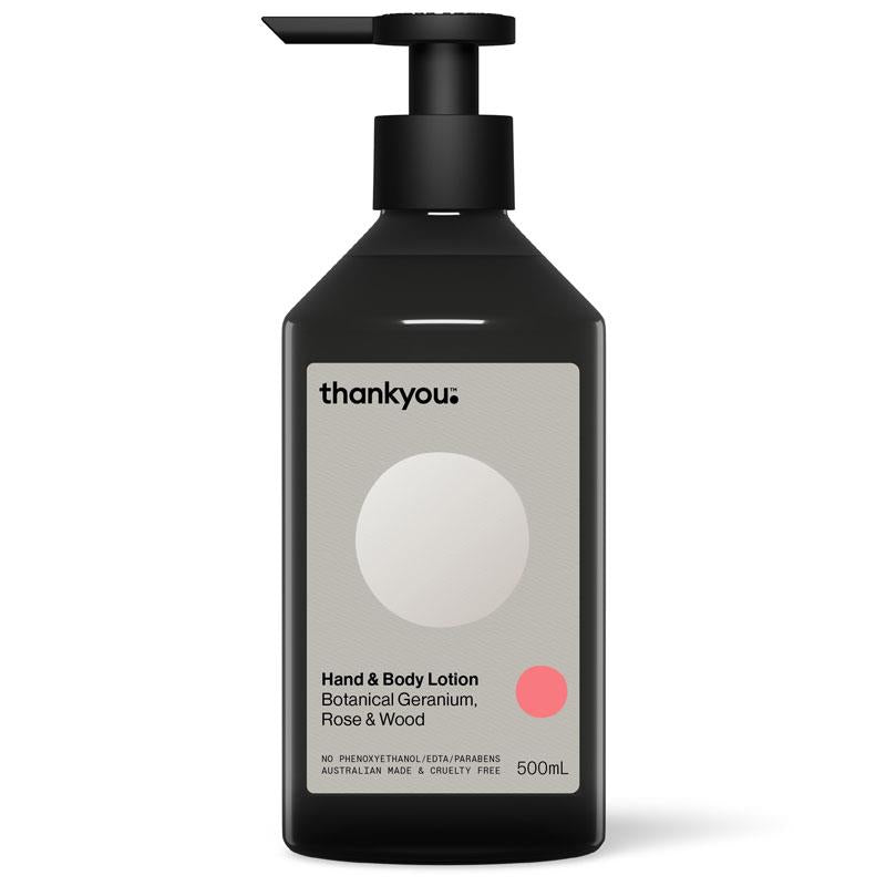 Botanical Hand & Body Lotion, Geranium Rose & Wood, 500ml