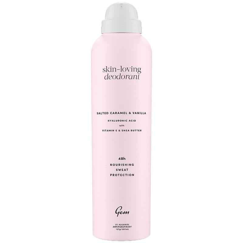 Gem Skin-Loving Antiperspirant Deodorant Aerosol Salted Caramel Vanilla 207ml