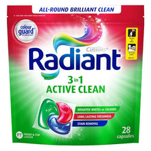 Radiant Laundry Capsules 3 in 1 Active Clean 28 Pack