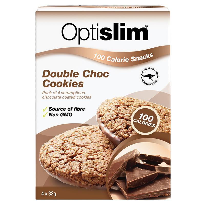Optislim 100 Calorie Snack Double Choc 4 Cookies