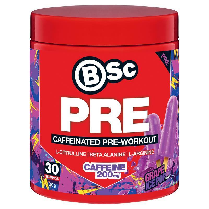 BSc PRE Caffeinated Pre-Workout Grape Ice Pop 300g