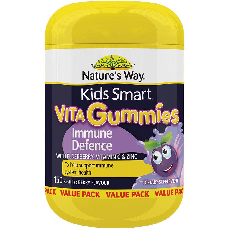 Nature's Way Kids Smart Vita Gummies Immune Defence 150 Gummies Exclusive Size