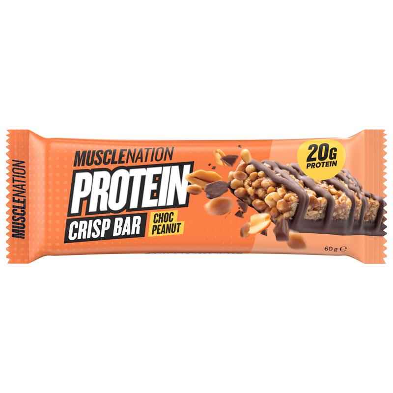 Muscle Nation Crisp Protein Bar Choc Peanut 60g