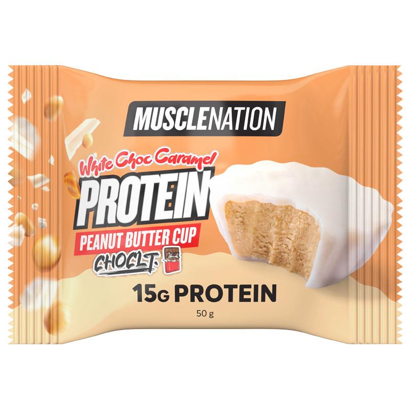 Muscle Nation Peanut Butter Cup Choclt White Choc Caramel 50g