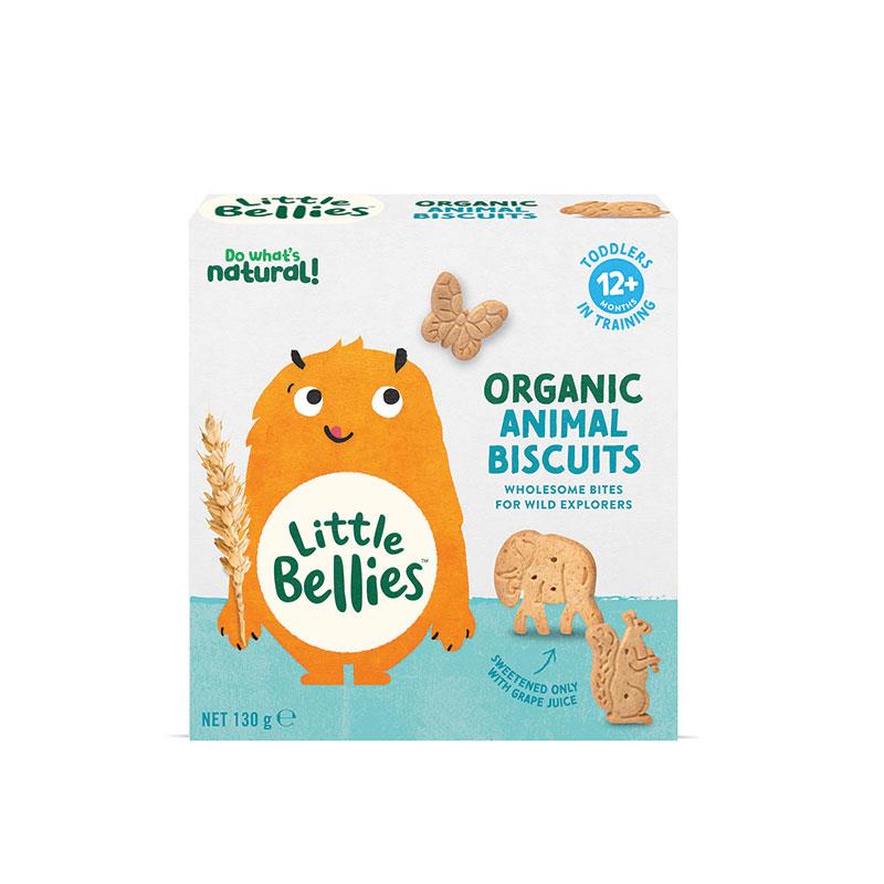 Little Bellies Organic Animal Biscuits 130g