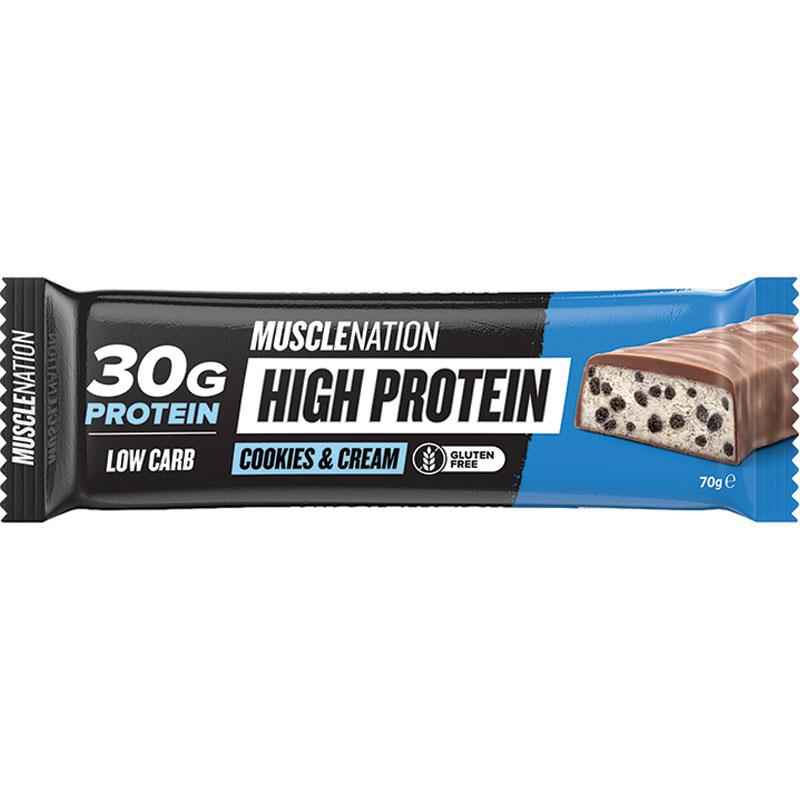 Muscle Nation High Protein Bar Cookie & Cream 70g