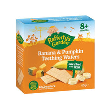 Raffertys Garden Banana & Pumpkin Baby Teething Wafers 8+ Months 60g