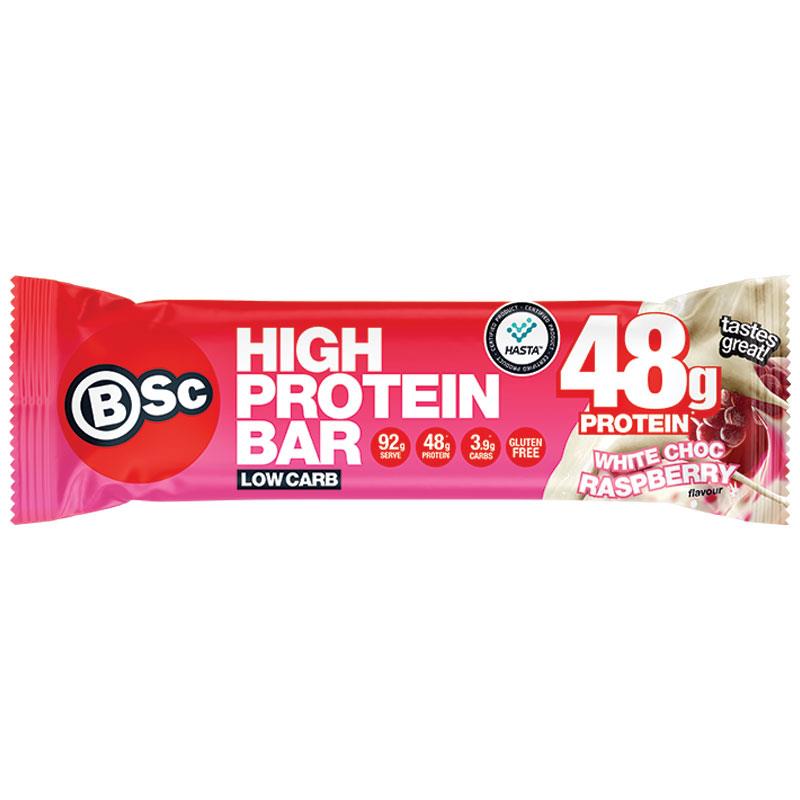 BSc High Protein Bar White Choc Raspberry 92g