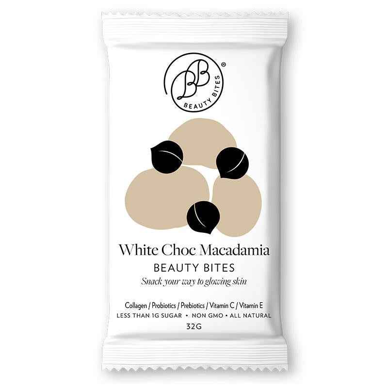 Krumbled Beauty Bites White Choc Macadamia 32g