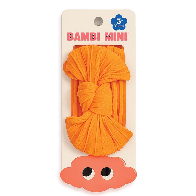 Bambi Mini Co. Accessories Bow Stretch Headband Orange