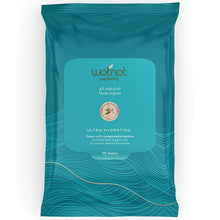 WotNot Natural Organic Ultra Hydrating Facial Wipes Aging/Dry Skin 25
