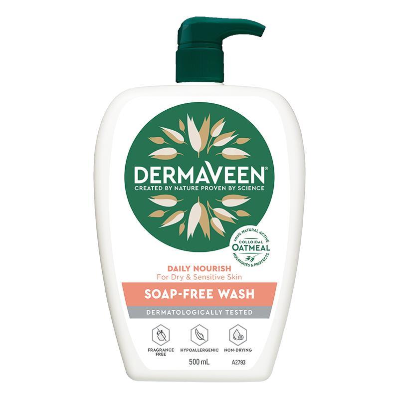 DermaVeen Daily Nourish Soap Free Wash 500ml