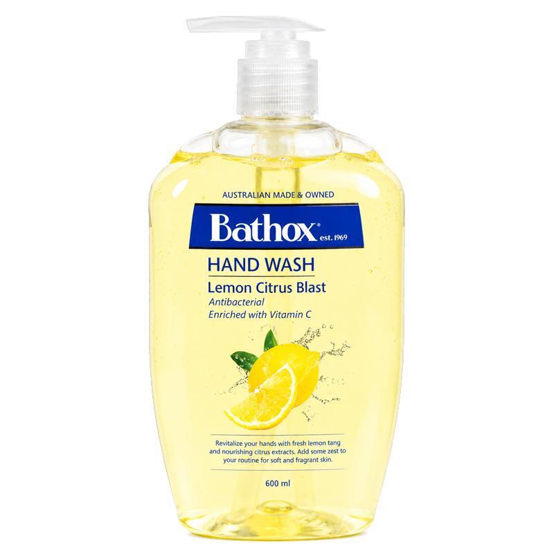 Bathox Hand Wash Antibacterial Lemon Citrus Blast 600ml