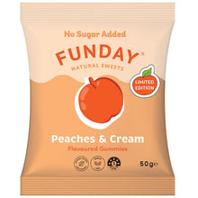 Funday Peaches & Cream Flavoured Gummies 50g