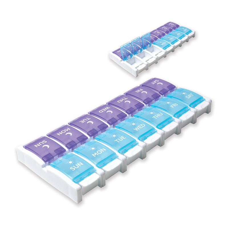Health & Wellness Push Button 7 Day AM/PM Detachable Tablet Organiser