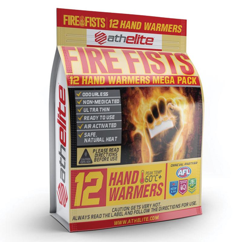 Pain Blaster Fire Fists 12 Hand Warmers Mega Pack By Athelite Exclusive Size