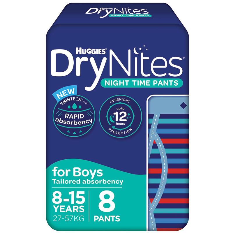 DryNites Night Pants Boy 8-15 Years (27-57kg) 8 Pack