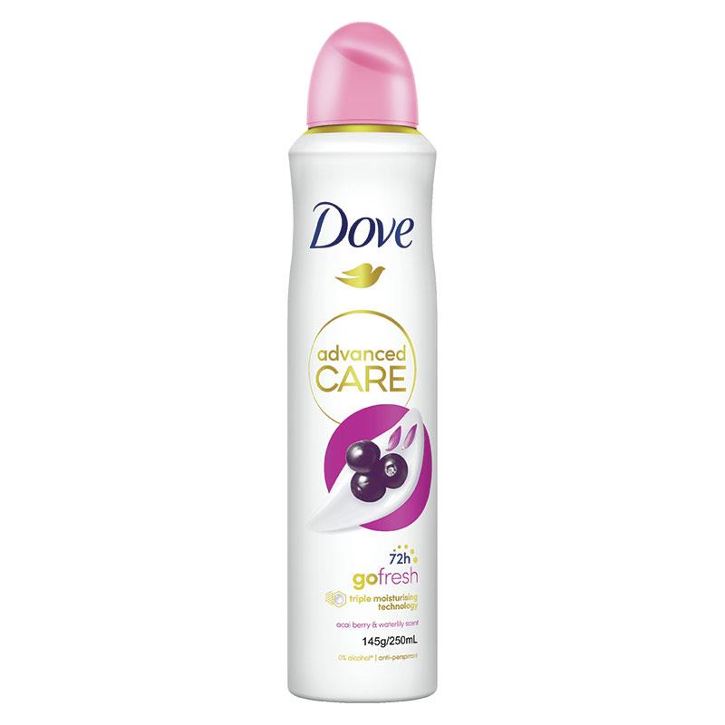 Dove Women Advanced Care Antiperspirant Aerosol Acai Berry & Waterlily 250ml