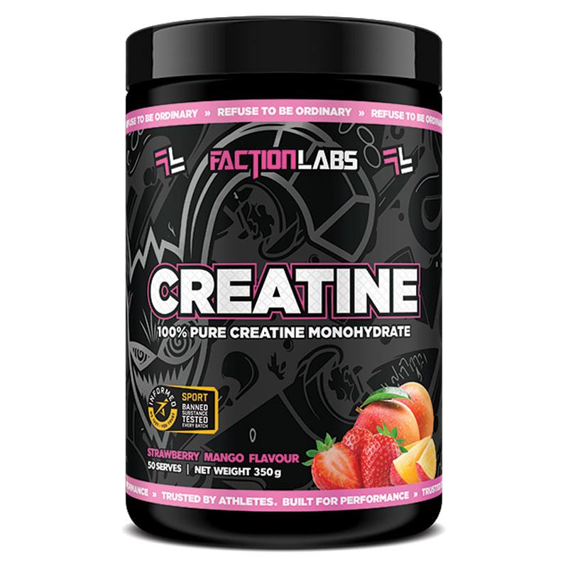 Faction Labs 100% Pure Creatine Monohydrate Strawberry Mango Flavour 350g