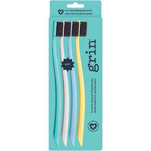 Grin Recycled Toothbrush Soft Summer Beach 4 Pack