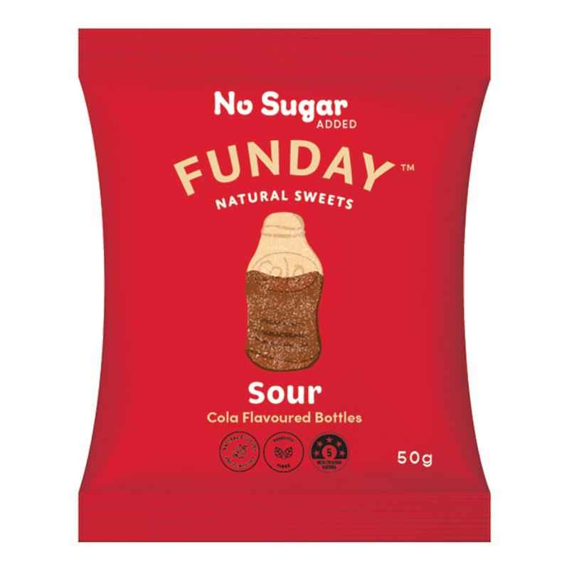Funday Sour Cola Flavoured Bottles 50g