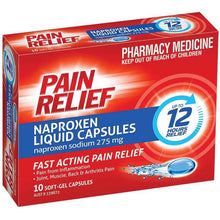 Pain Relief Naproxen Liquid Capsules 10 Pack