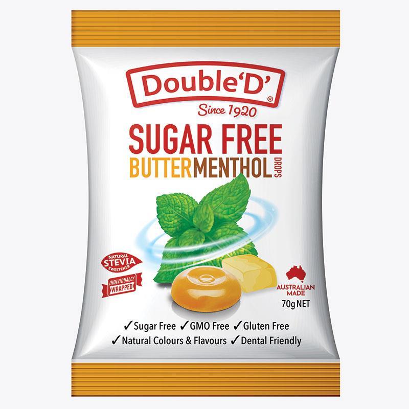 Double D Sugarfree Butter Menthol 70g