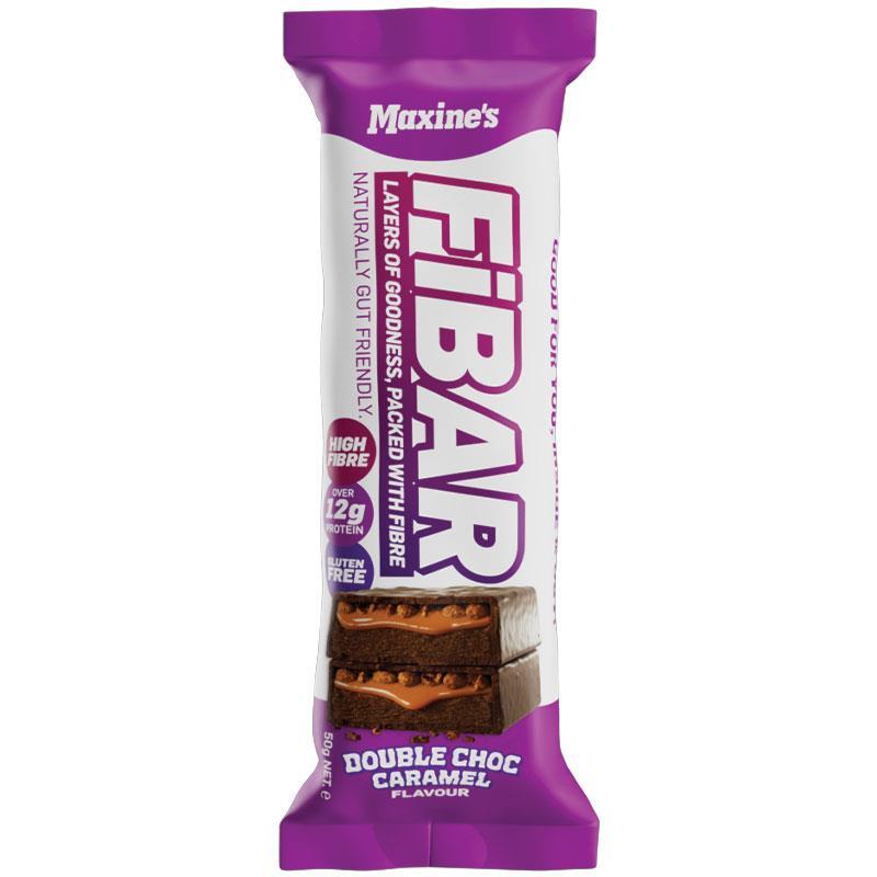 Maxines FiBAR High Fibre Protein Bar Double Choc Caramel 50g