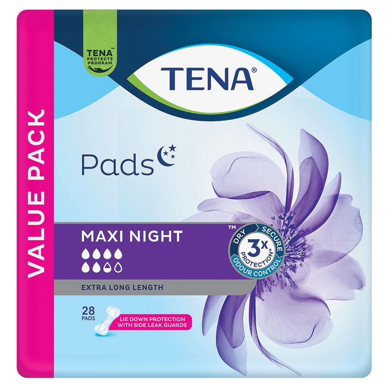 Tena Pad Maxi Night Extra Long 28 Pack