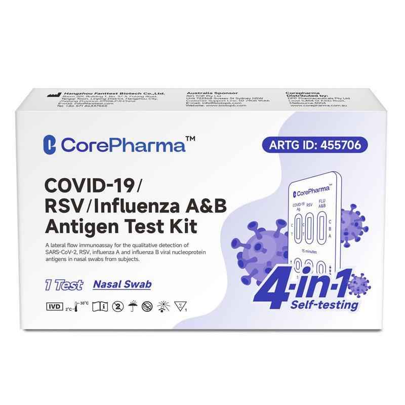 Corepharma Covid-19/RSV/Influenza A&B Antigen Test Kit 1 Test